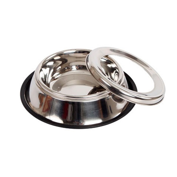 Tigela anti-salpicos em inox para cão