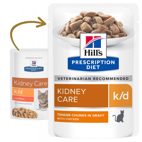 Hill'S Kidney Care K/D - Alimento Em Molho Para Gato Para Suporte Da Doença Renal - Frango
