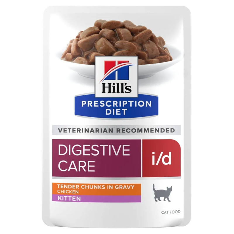 Hill'S PD Digestive Care I/D Kitten - Alimento Em Molho Para Gatinho Com Problemas Digestivos - Frango