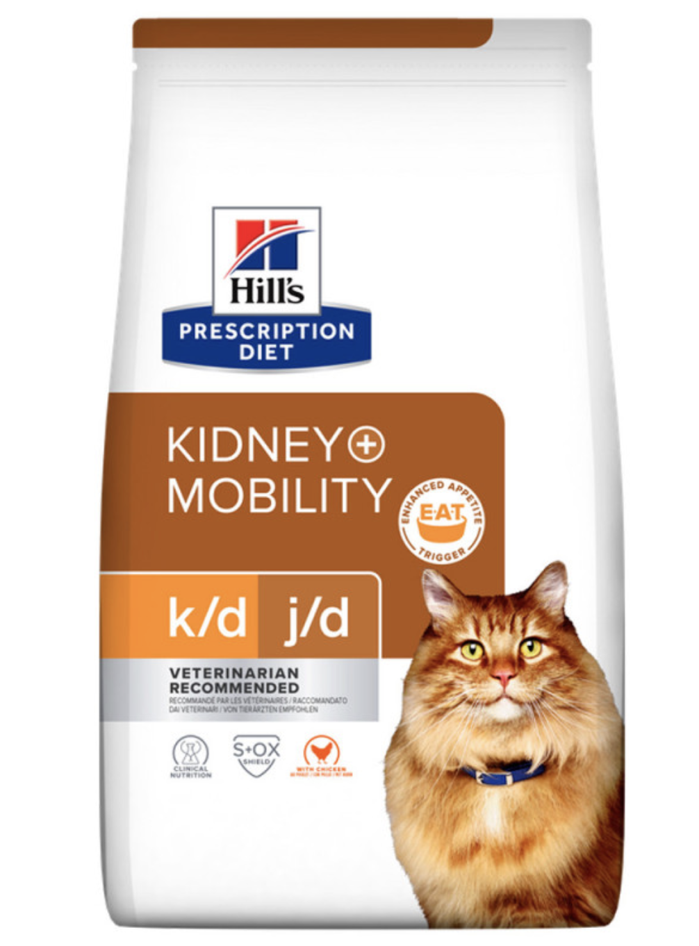 Hill'S PD Kidney + Mobility K/D J/D - Ração Seca Para Gato Para A Saúde Renal E Articular