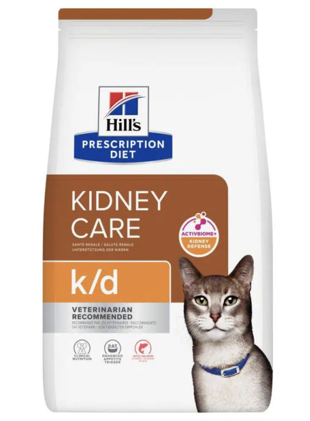 Hill'S PD Kidney Care K/D - Ração Seca Para Gato Para Suporte Da Saúde Renal - Salmão