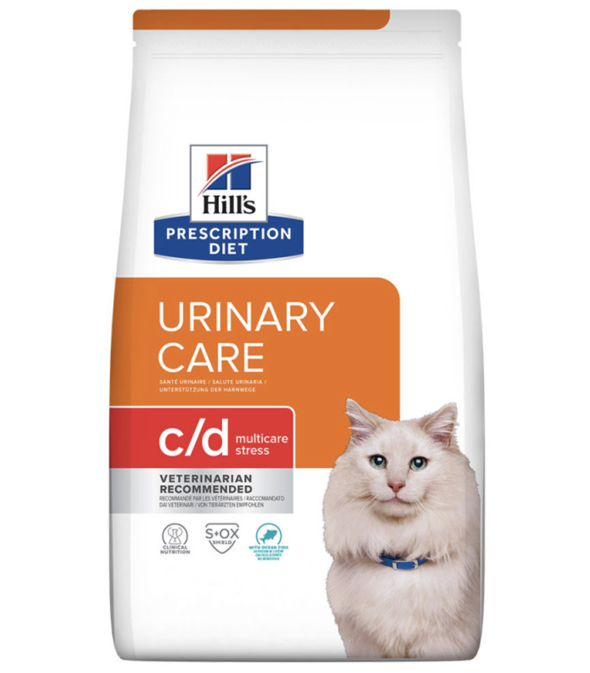 Hill'S PD Urinary Care C/D Multicare Stress - Ração Seca Para Gato Para Suporte Da Saúde Urinária - Peixe Do Oceano