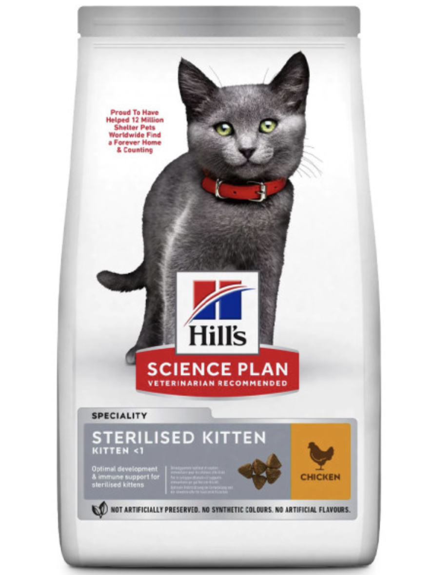 Hill'S Sterilised Kitten - Ração Seca Para Gatinho Esterilizado - Frango