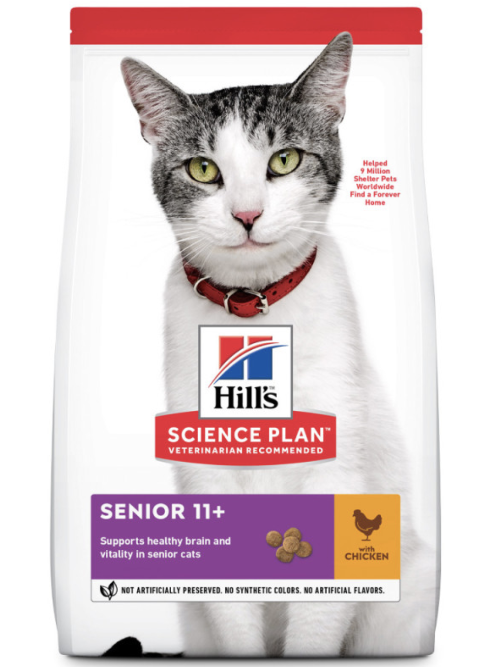 Hill'S Senior 11+ - Ração Seca Para Gato Com Mais De 11 Anos - Frango