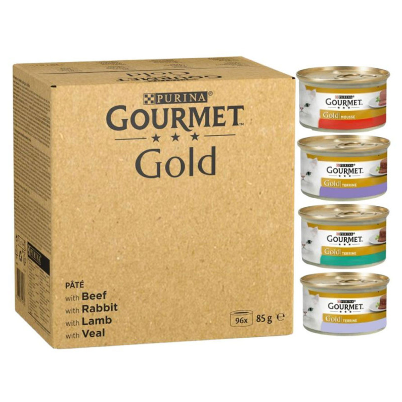 Gourmet Gold Mousse Para Gato - Coelho, Vaca, Vitela E Borrego