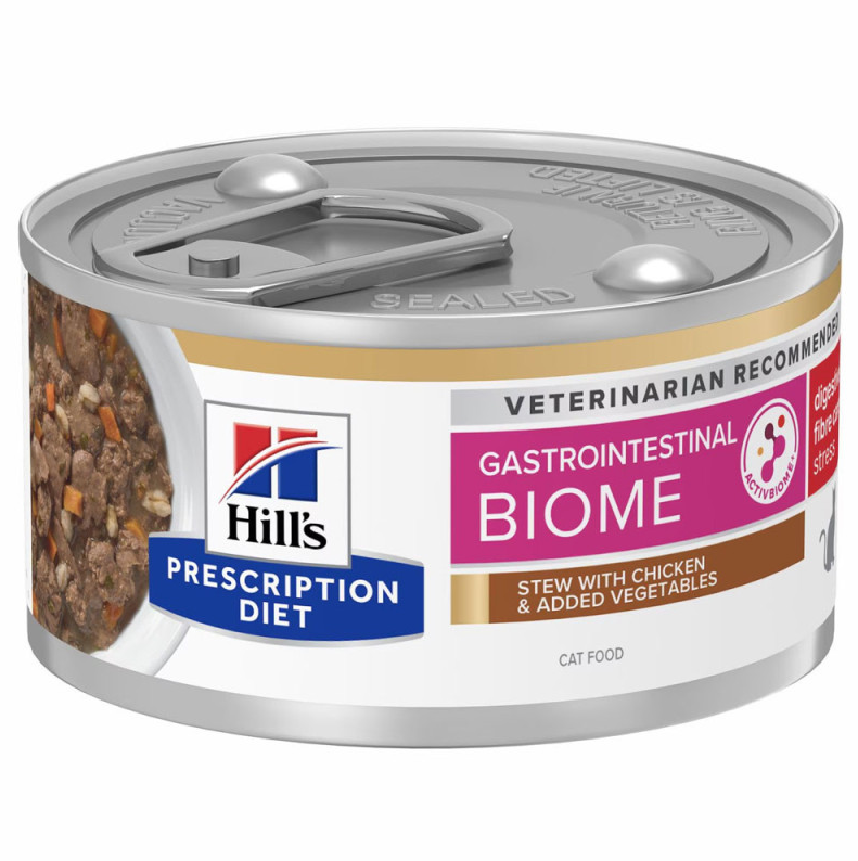 Hill'S PD Gastrointestinal Biome Stress - Alimento Em Patê Para Gato Para A Saúde Digestiva - Frango E Legumes