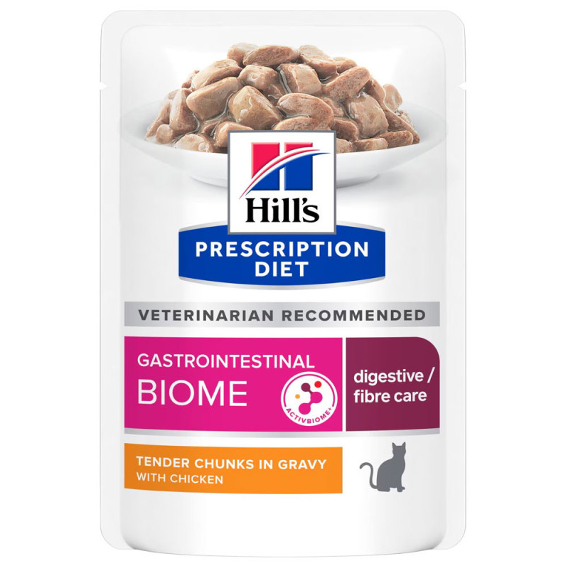 Hill'S PD Gastrointestinal Biome I/D - Alimento Em Molho Para Gato Para A Saúde Digestiva - Frango