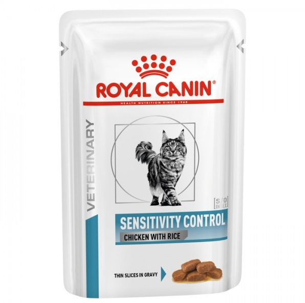 Royal Canin VET Sensitivity Control - Alimento Em Molho Para Gato Adulto Com Sensibilidade Alimentar - Frango