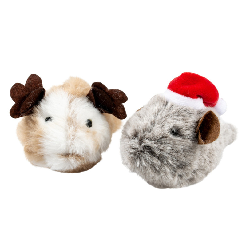 Ratinhos de Natal em Peluche com Catnip para gato