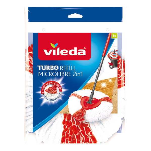 Recarga para esfregona Microfibras Turbo 2 em 1