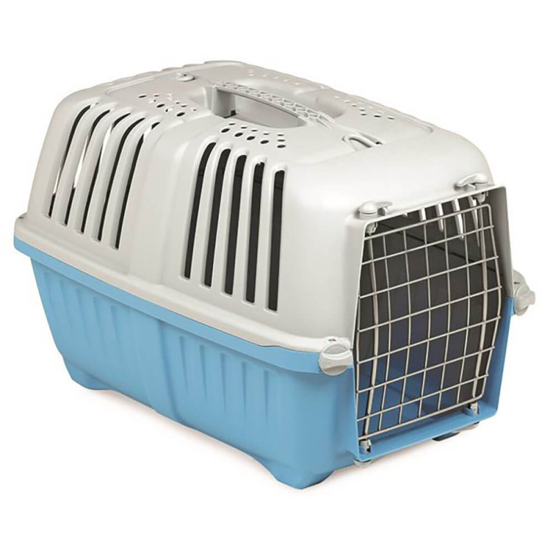 Transportadora de plástico com porta de metal