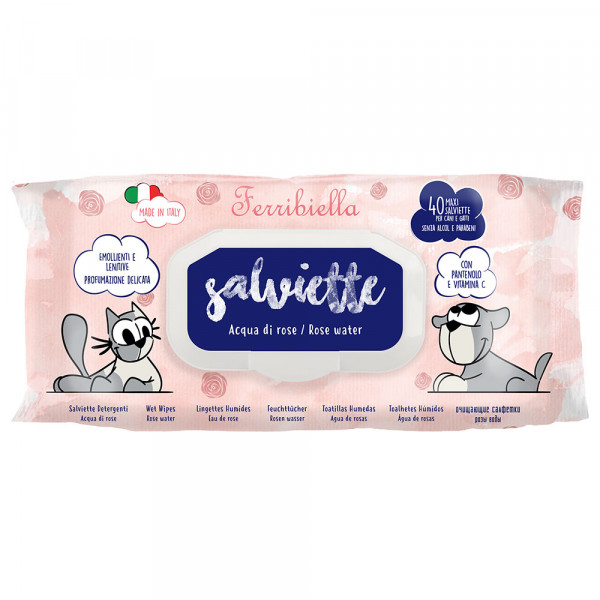 Toalhitas Salviette com Água de rosas