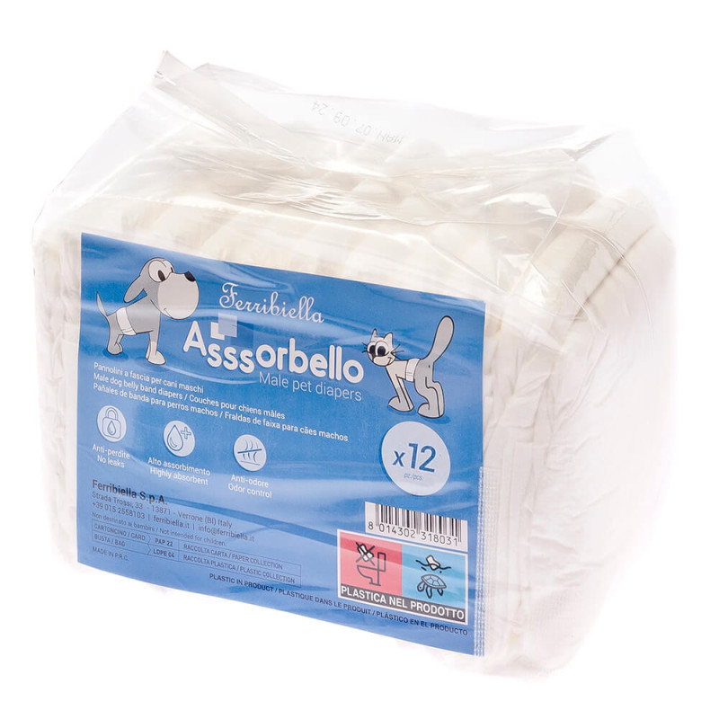 Ferribiela Fralda de Faixa para cão macho