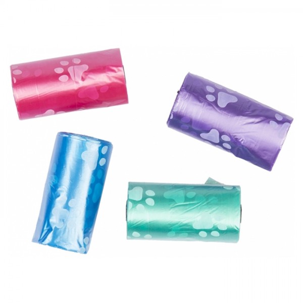 Sacos coloridos para dejetos