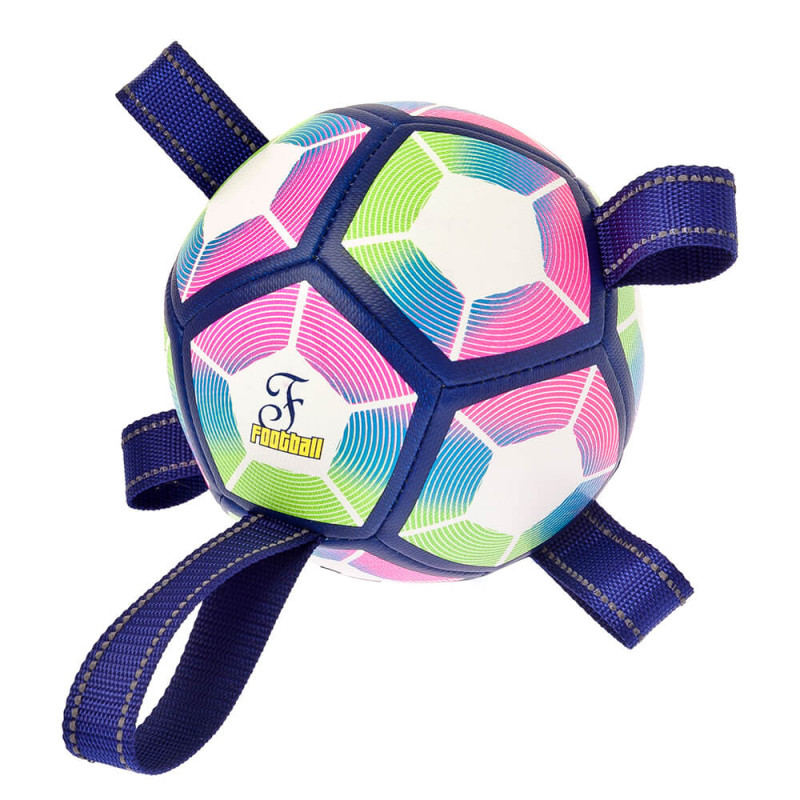 Bola de Futebol com 5 Pegas para cão