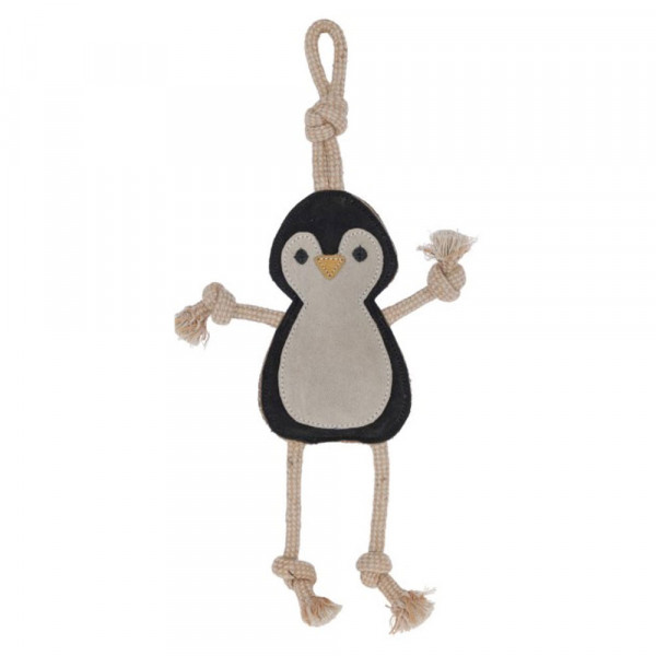 Brinquedo Pinguim de camurça para cão