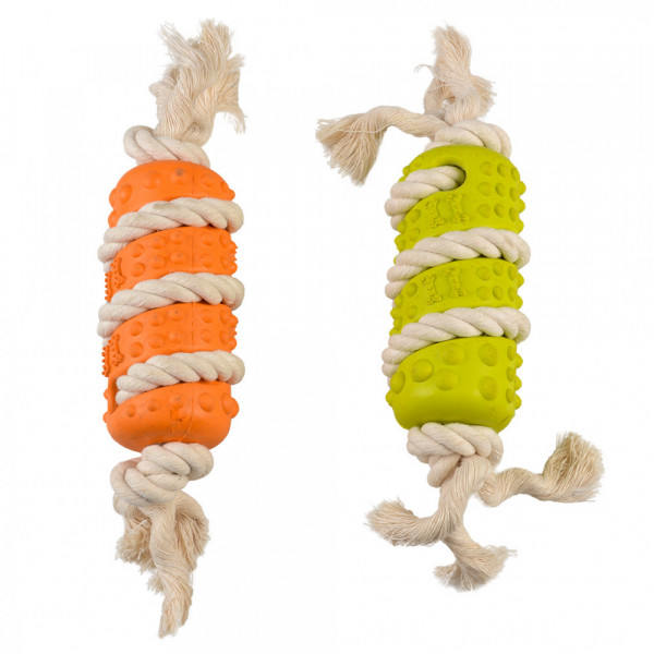 Stick de borracha com corda ECO para cão