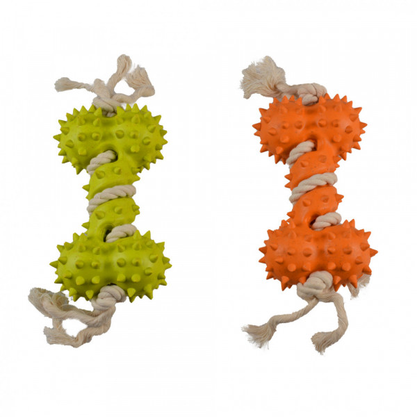 Osso de borracha texturado ECO para cão