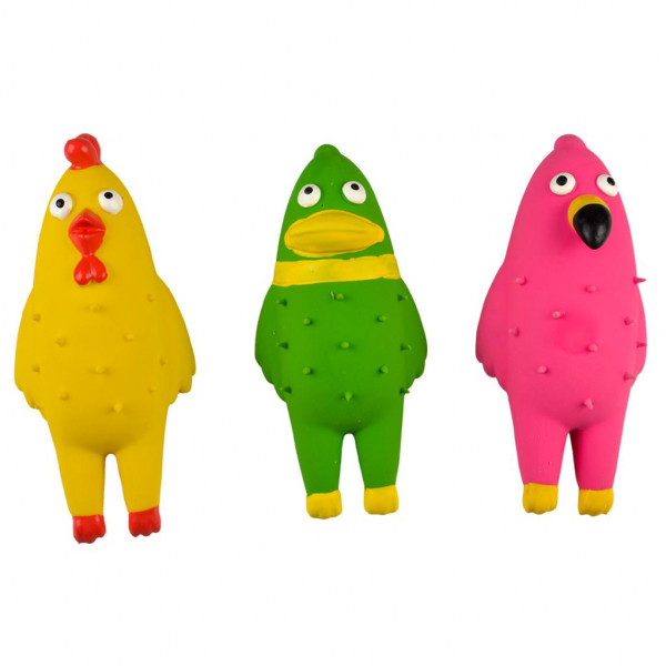 Aves de Látex com Som para Cães