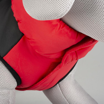 Casaco Puffer Para Cão - Vermelho E Preto