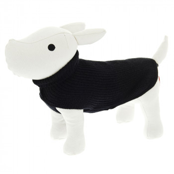 Camisola De Malha Lux Preta Para Cão