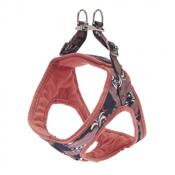 Peitoral Kami Com Padrão Floral Rosa Para Cão