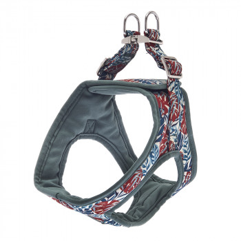Peitoral Kami Com Padrão Floral Verde Para Cão