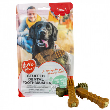 Chew! Snacks Escovas De Dentes Recheadas Para Cães