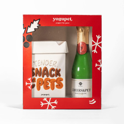 Yogupet - Caixa De Natal Com Champanhe + Caixa De Snacks Macios