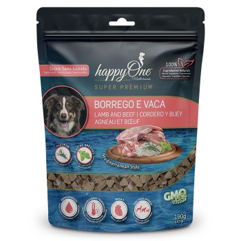 HappyOne Mediterraneum Snacks Borrego E Vaca Para Cão