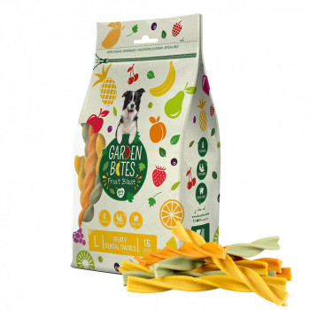 Garden Bites Fruity Dental Swirls - Snacks De Fruta Para Cães