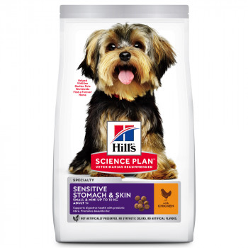 Hill'S Sensitive Stomach & Skin Small & Mini Adult - Ração Seca Para Cão Com Estômago E Pele Sensíveis - Frango