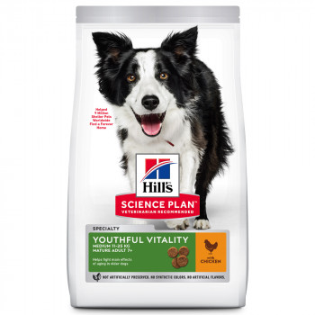 Hill'S Youthful Vitality Medium Mature 7+ - Ração Seca Para Cão De Porte Médio Com Mais De 7 Anos