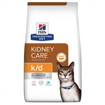 Hill'S PD Kidney Care K/D - Ração Seca Para Gato Para Suporte Da Saúde Renal - Frango
