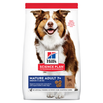 Hill'S Mature Adult 7+ Medium - Ração Seca Para Cão De Porte Médio Com Mais De 7 Anos - Cordeiro