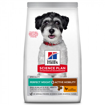 Hill'S Perfect Weight & Active Mobility Small - Ração Seca Para Cão Pequeno Para Controlo Do Peso E Mobilidade - Frango
