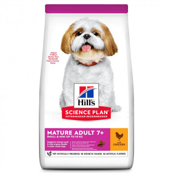 Hill'S Mature Adult 7+ Small & Mini - Ração Seca Para Cão De Porte Mini E Pequeno Com Mais De 7 Anos - Frango