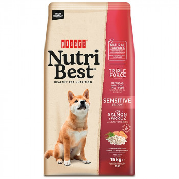 Picart Nutribest High Premium Puppy Sensitive - Salmão E Arroz