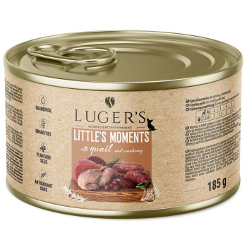 Luger'S Little'S Moments - Alimento Húmido Para Cão Adulto Mini - Codorniz E Arandos