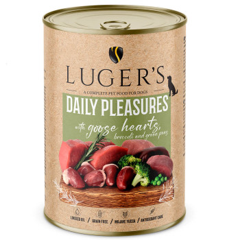 Luger'S Daily Pleasures - Alimento Húmido Para Cão Adulto - Coração De Ganso, Brócolos E Ervilhas
