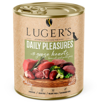 Luger'S Daily Pleasures - Alimento Húmido Para Cão Adulto - Coração De Ganso, Brócolos E Ervilhas