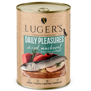 Luger'S Daily Pleasures - Alimento Húmido Para Cão Adulto - Bacalhau, Arroz Integral , Cavala E Tomate