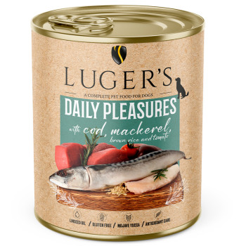 Luger'S Daily Pleasures - Alimento Húmido Para Cão Adulto - Bacalhau, Arroz Integral , Cavala E Tomate