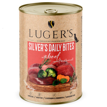 Luger'S Silver'S Daily Bites - Alimento Húmido Para Cão Sénior - Vaca, Cenoura E Brócolos