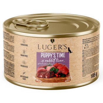 Luger'S Puppy'S Time - Alimento Húmido Para Cachorro - Fígado De Coelho, Espinafres E Arandos