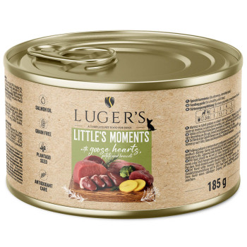 Luger'S Little'S Moments - Alimento Húmido Para Cão Adulto Mini - Coração De Ganso, Batata E Brócolos