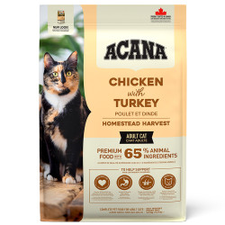 Acana Homestead Harvest - Ração Seca Para Gato Adulto - Frango E Peru