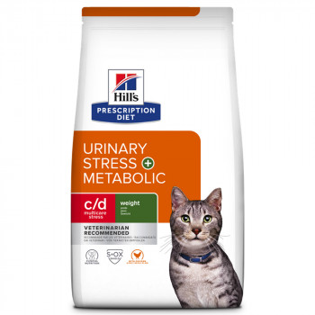 Hill'S PD Urinary Stress + Metabolic C/D - Ração Seca Para Gato Com Problemas Urinários E Excesso De Peso