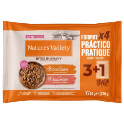 Nature'S Variety - Alimento Em Molho Para Gatinho - Pack De Frango E Salmão