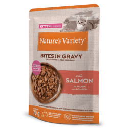 Nature'S Variety Bites In Gravy - Alimento Húmido Para Gatinho - Salmão